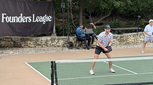 Ben Kogut playing pickleball at Founders League